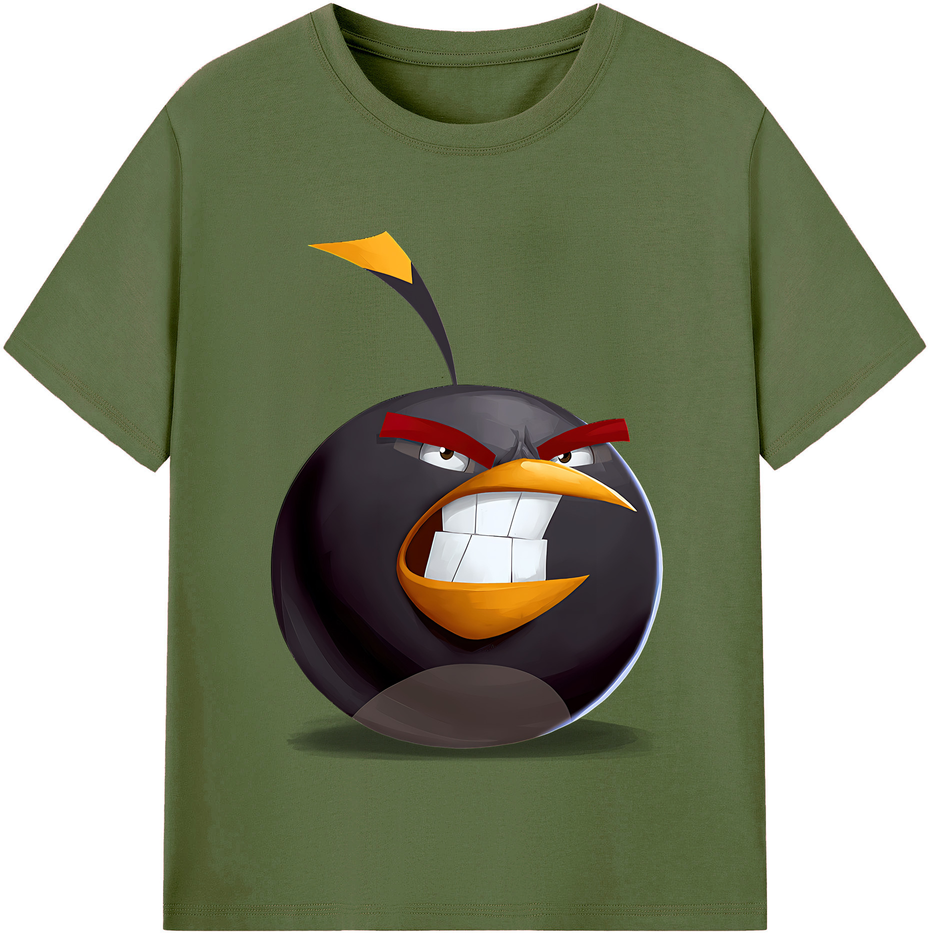 （画像用） Angry Birds アングリーバード 綿100％半袖Tシャツ（フロントプリント）